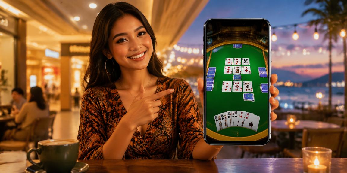 Pengguna Langkawi menikmati permainan rummy dalam talian di platform 1818 dengan selesa